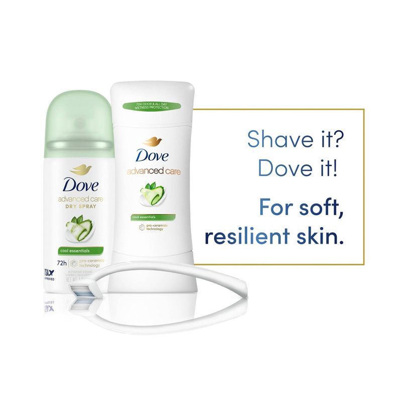 slide 6 of 9, Dove Beauty Mini Advanced Care Cool Essentials Antiperspirant & Deodorant Dry Spray - Travel Size - 1oz, 1 oz