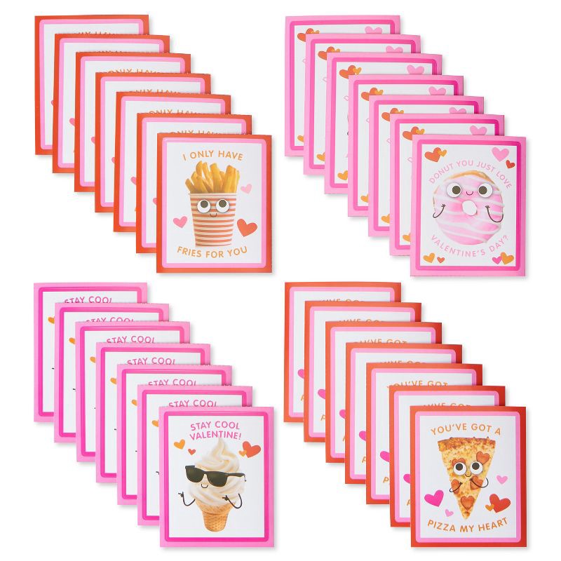 slide 3 of 6, American Greetings 28ct Valentine's Day Food Stickers Classroom Pack, 28 ct