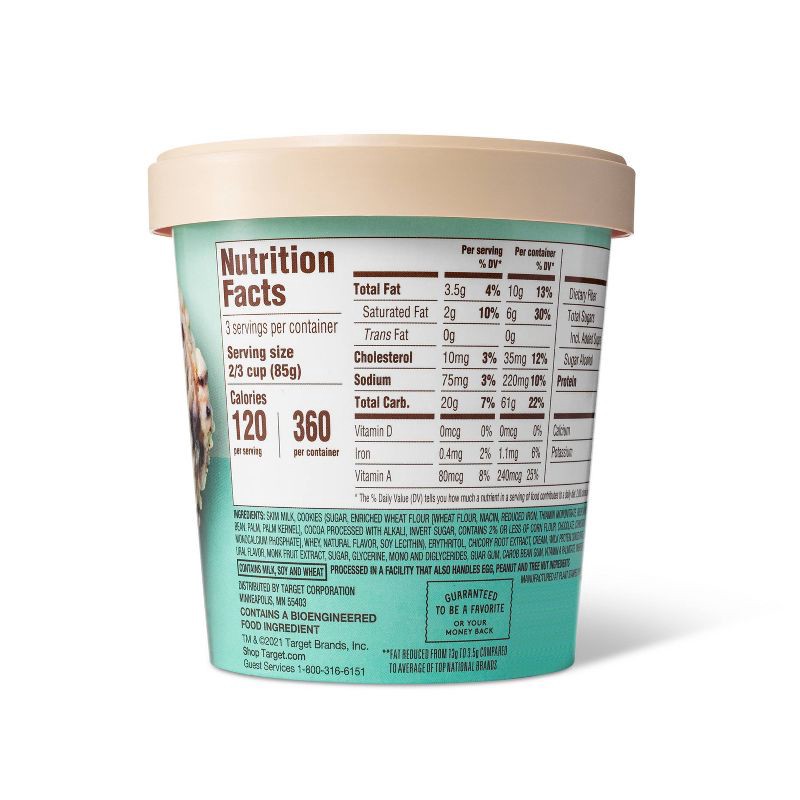 slide 2 of 3, Reduced Fat Mint Cookies & Cream Ice Cream - 16oz - Favorite Day™, 16 oz