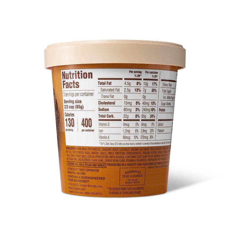 slide 2 of 3, Reduced Fat Chocolate Pecan Pie Ice Cream - 16oz - Favorite Day™, 16 oz