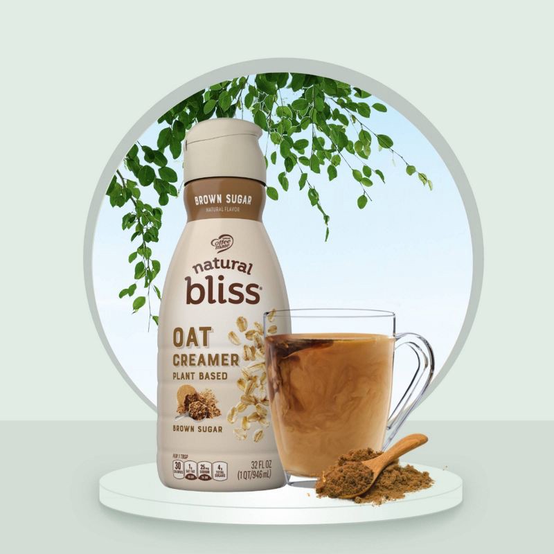slide 2 of 9, Coffee mate Natural Bliss Brown Sugar Oat Milk Creamer - 1qt, 1 qt