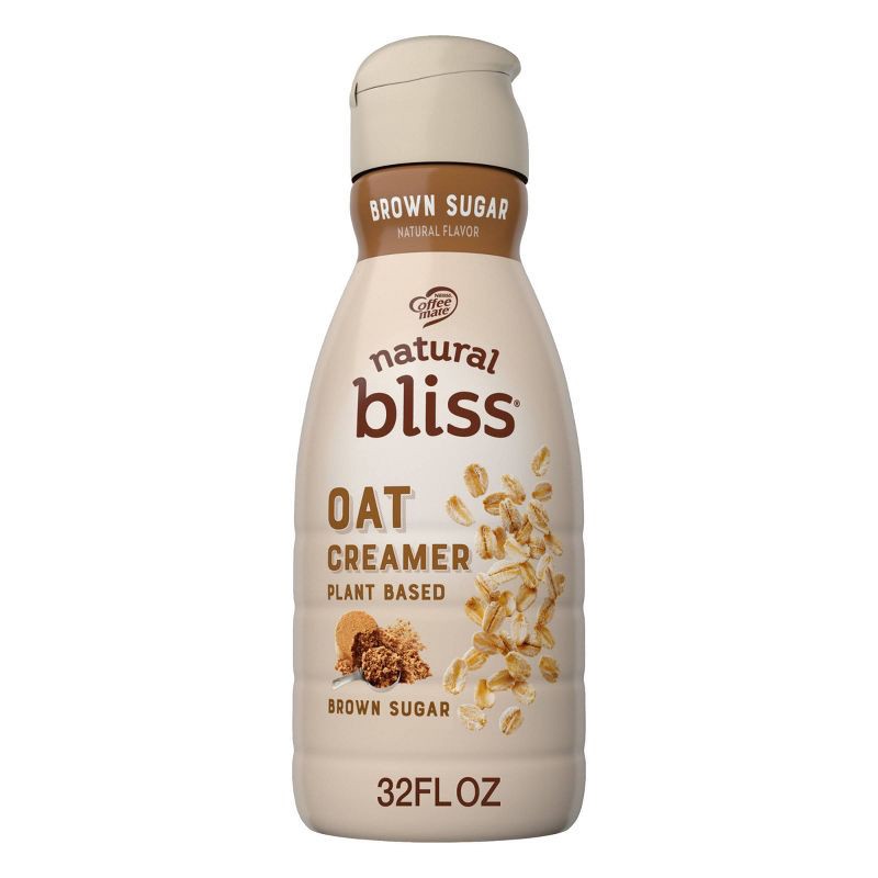 slide 1 of 9, Coffee mate Natural Bliss Brown Sugar Oat Milk Creamer - 1qt, 1 qt
