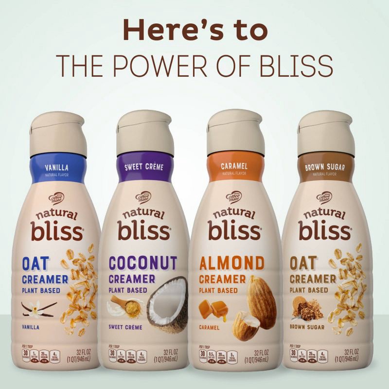 slide 4 of 9, Coffee mate Natural Bliss Brown Sugar Oat Milk Creamer - 1qt, 1 qt