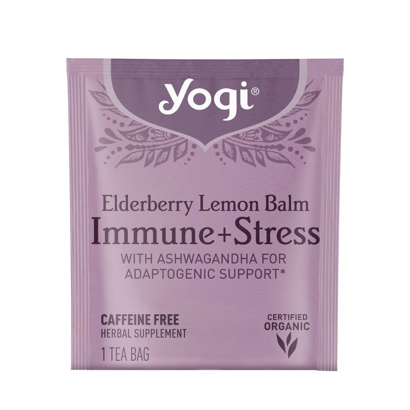 slide 6 of 7, Yogi Tea Elderberry Lemon Balm Immune + Stress - 16ct, 16 ct