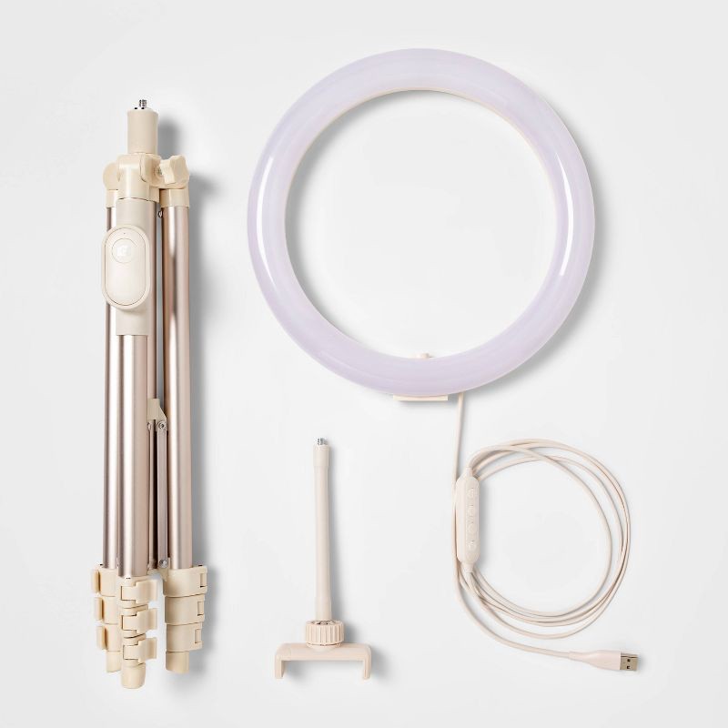 slide 4 of 4, Ring Light with Tripod - heyday™ Stone White, 1 ct