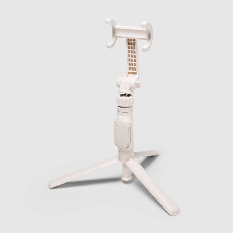 slide 1 of 3, Desktop Tripod + Phone Mount - heyday™ Stone White: ABS Screw Fittings Holder, 1 ct