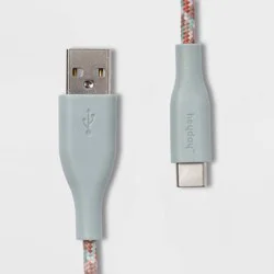 4' USB-C to USB-A Braided Cable - heyday™ Misty Blue