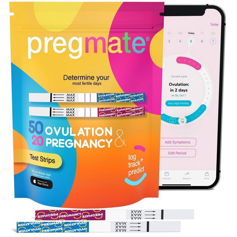 slide 5 of 6, Pregmate 50 Ovulation and 20 Pregnancy Test Strips, 1 ct