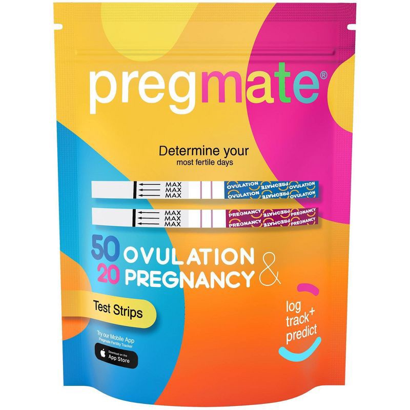 slide 1 of 6, Pregmate 50 Ovulation and 20 Pregnancy Test Strips, 1 ct