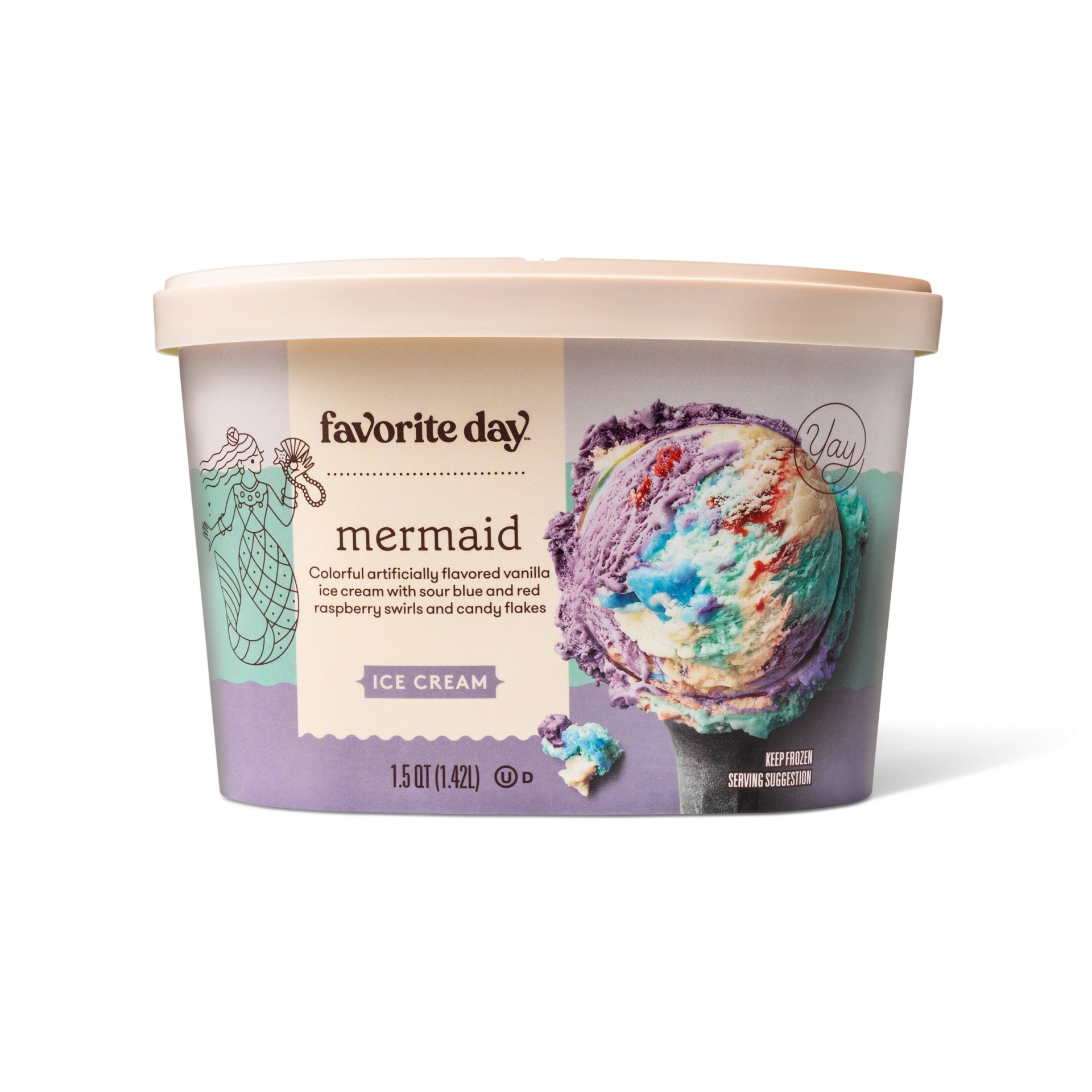 slide 1 of 4, Mermaid Ice Cream - 48oz - Favorite Day, 48 oz