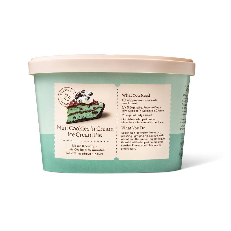 slide 3 of 4, Mint Cookies & Cream Ice Cream - 48oz - Favorite Day™, 48 oz