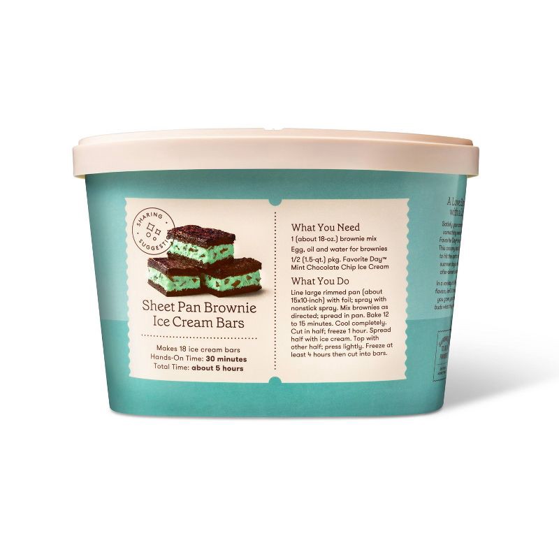 slide 4 of 4, Mint Chocolate Chip Ice Cream - 1.5qt - Favorite Day™, 1.5 qt