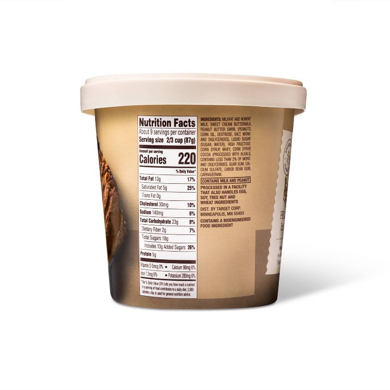 slide 3 of 5, Peanut Butter Fudge Ice Cream - 1.5qt - Favorite Day™, 1.5 qt