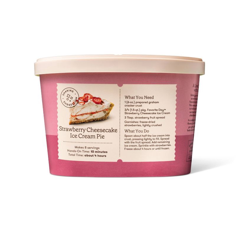 slide 4 of 4, Strawberry Cheesecake Ice Cream - 48oz - Favorite Day™, 48 oz