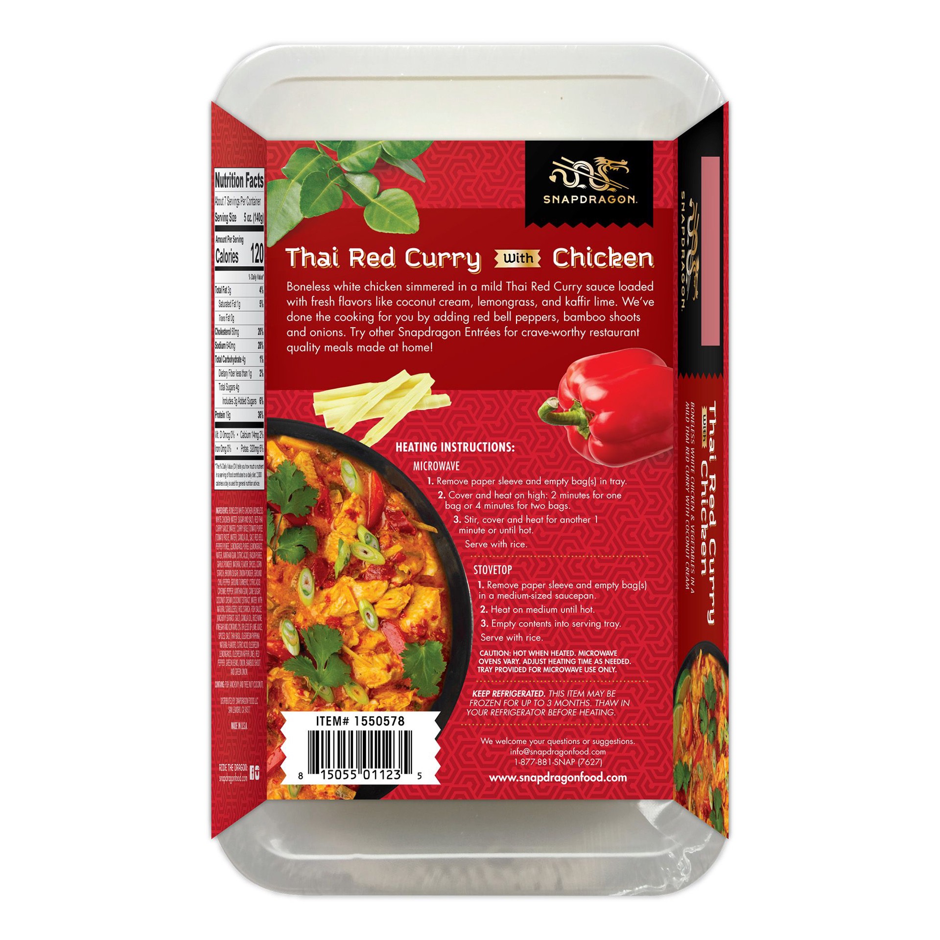 slide 3 of 3, Snapdragon Thai Red Curry, 36 oz