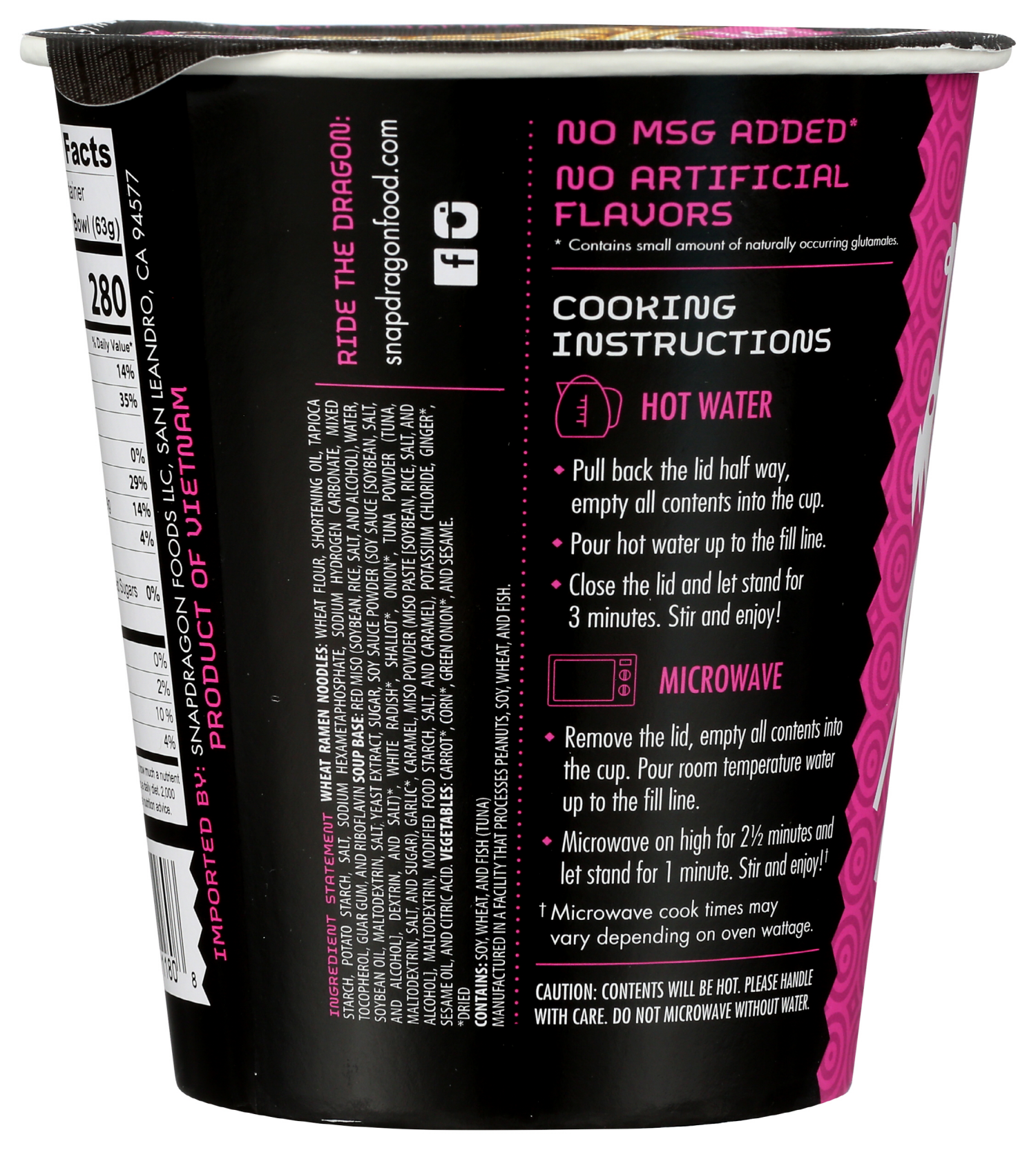 slide 2 of 2, Snapdragon Miso Ramen Instant Noodle Soup, 2.2 oz