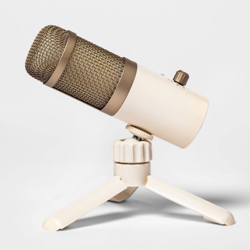 slide 1 of 4, Desktop Microphone - heyday™ Stone White: USB-C Condenser for PC, 1 ct
