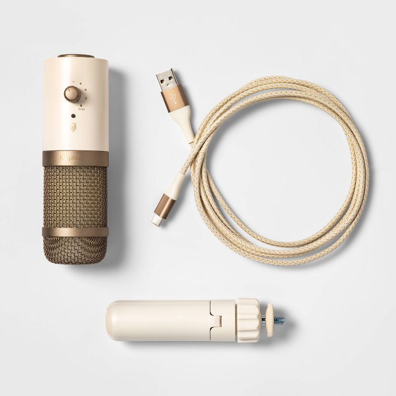 slide 4 of 4, Desktop Microphone - heyday™ Stone White: USB-C Condenser for PC, 1 ct