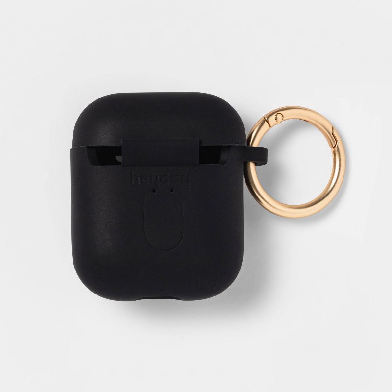 slide 2 of 3, Apple AirPods (1/2 Generation) Silicone Case with Clip - heyday™ Black, 1 ct