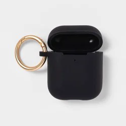 Apple AirPods (1/2 Generation) Silicone Case with Clip - heyday™ Black