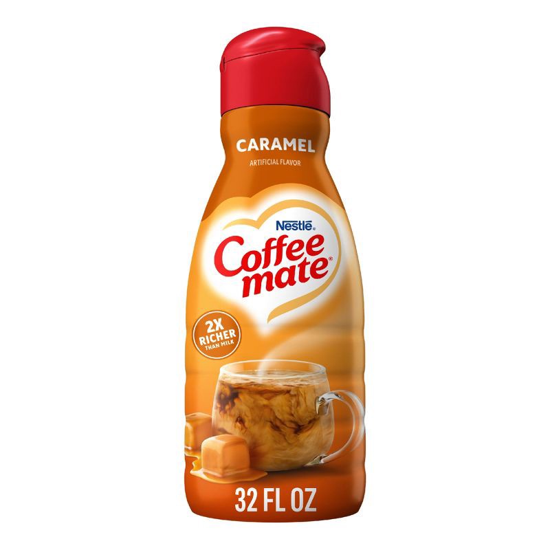slide 1 of 7, Coffee mate Caramel Coffee Creamer - 32 fl oz (1qt), 32 fl oz, 1 qt