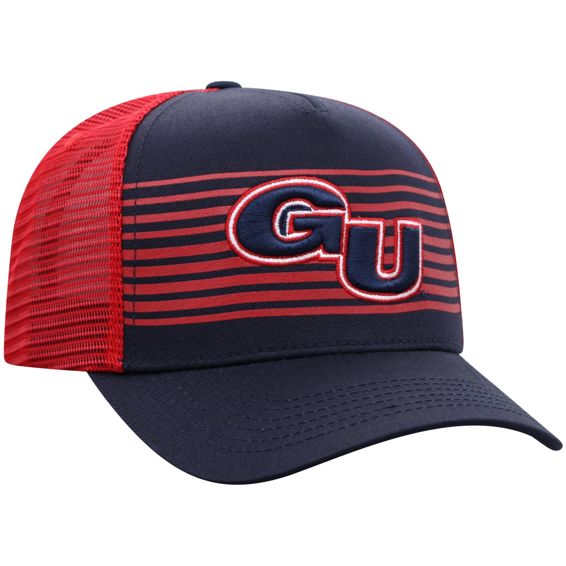 slide 1 of 2, NCAA Gonzaga Bulldogs Men's Striped with Hard Mesh Snapback Hat, 1 ct