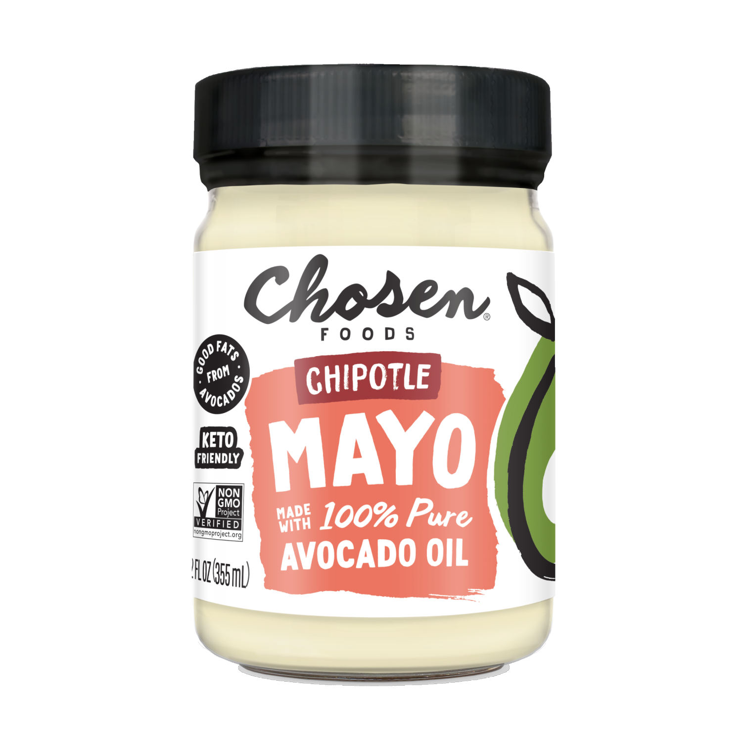 slide 1 of 2, Chosen Foods Chipotle Mayo, 12 fl oz