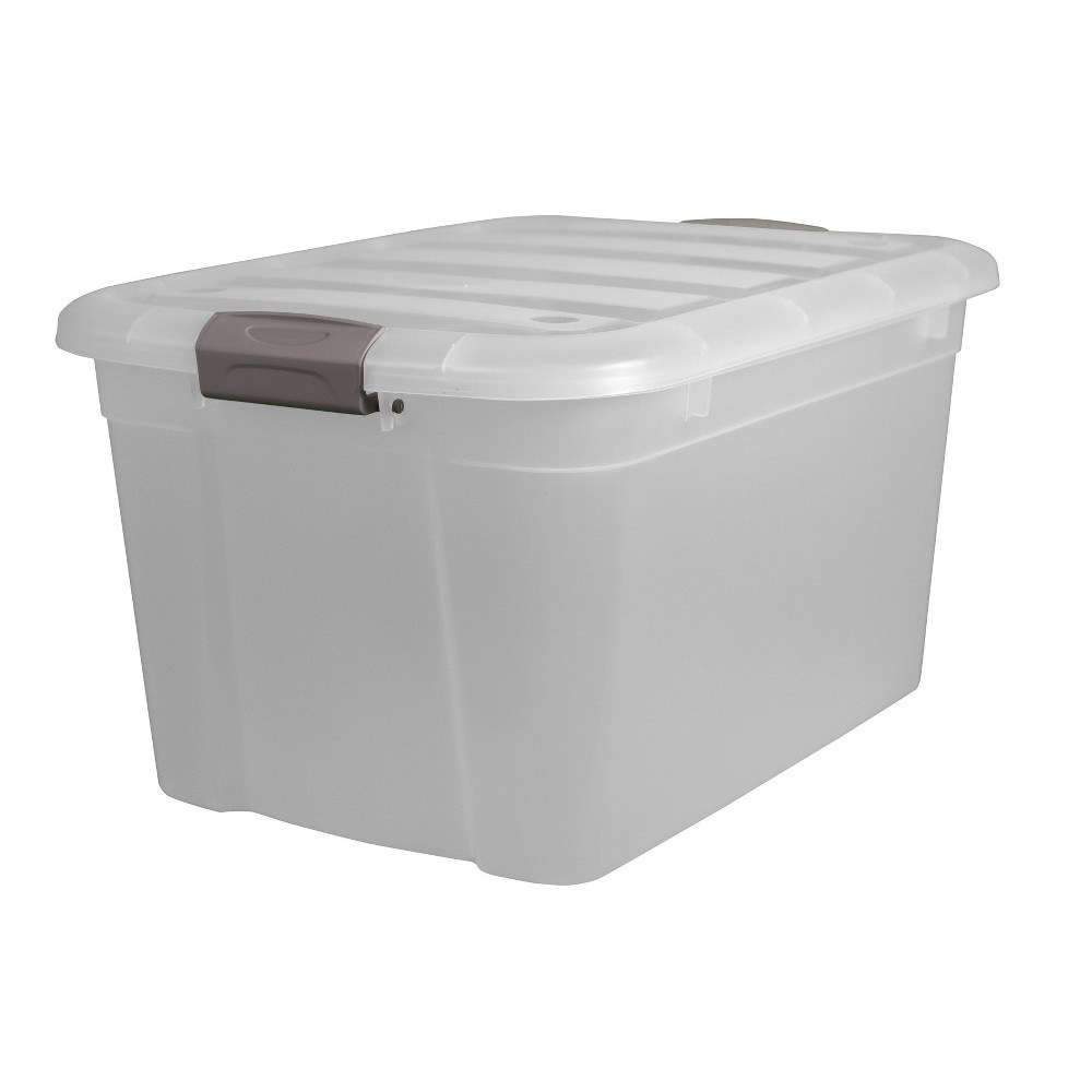 Home Logic Latching Storage Bin Clear 55 qt | Shipt