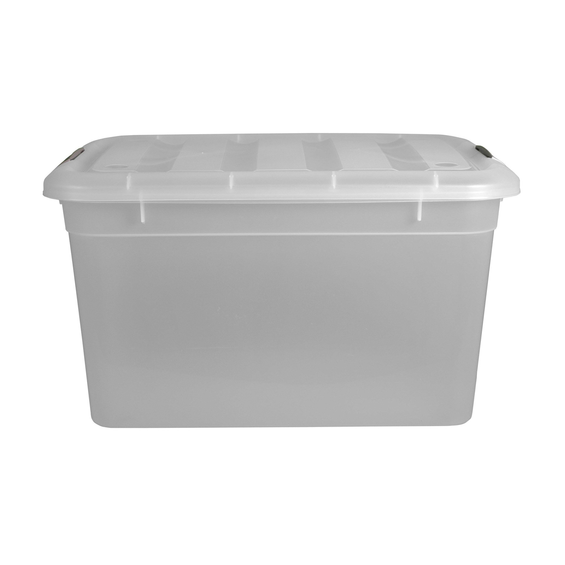 slide 1 of 3, Home Logic Latching Storage Bin Clear, 55 qt