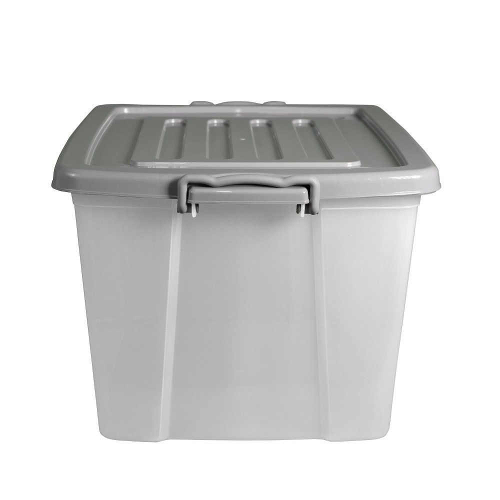 Home Logic Latching Storage Bin Translucent 55 Qt 