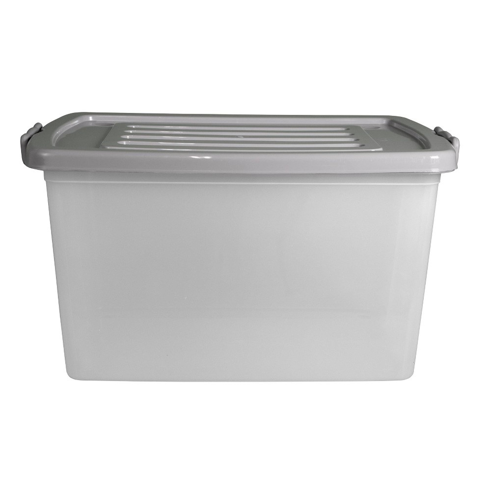 slide 3 of 3, Home Logic Latching Storage Bin Translucent, 55 qt