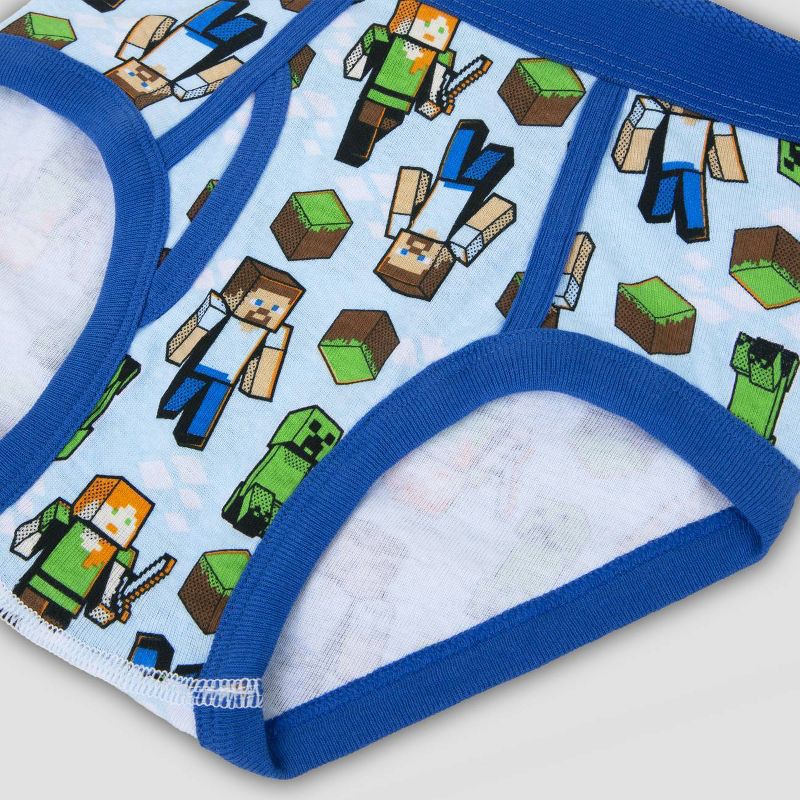 slide 5 of 6, Boys' Mojang Minecraft 5pk Briefs Underwear - 6, 5 ct