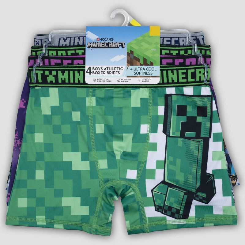 slide 2 of 5, Boys' Minecraft 4pk Underwear - 8, 4 ct
