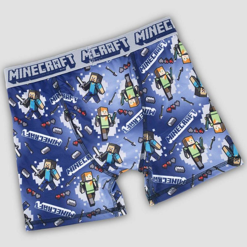 slide 3 of 5, Boys' Minecraft 4pk Underwear - 8, 4 ct