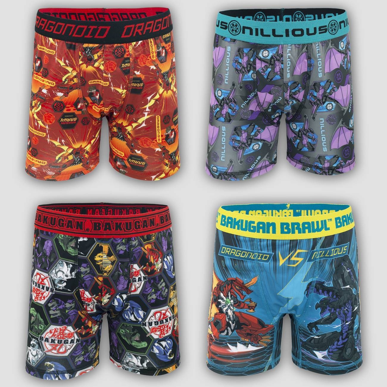 slide 1 of 5, Boys' Bakugan 4pk Underwear - 6, 4 ct