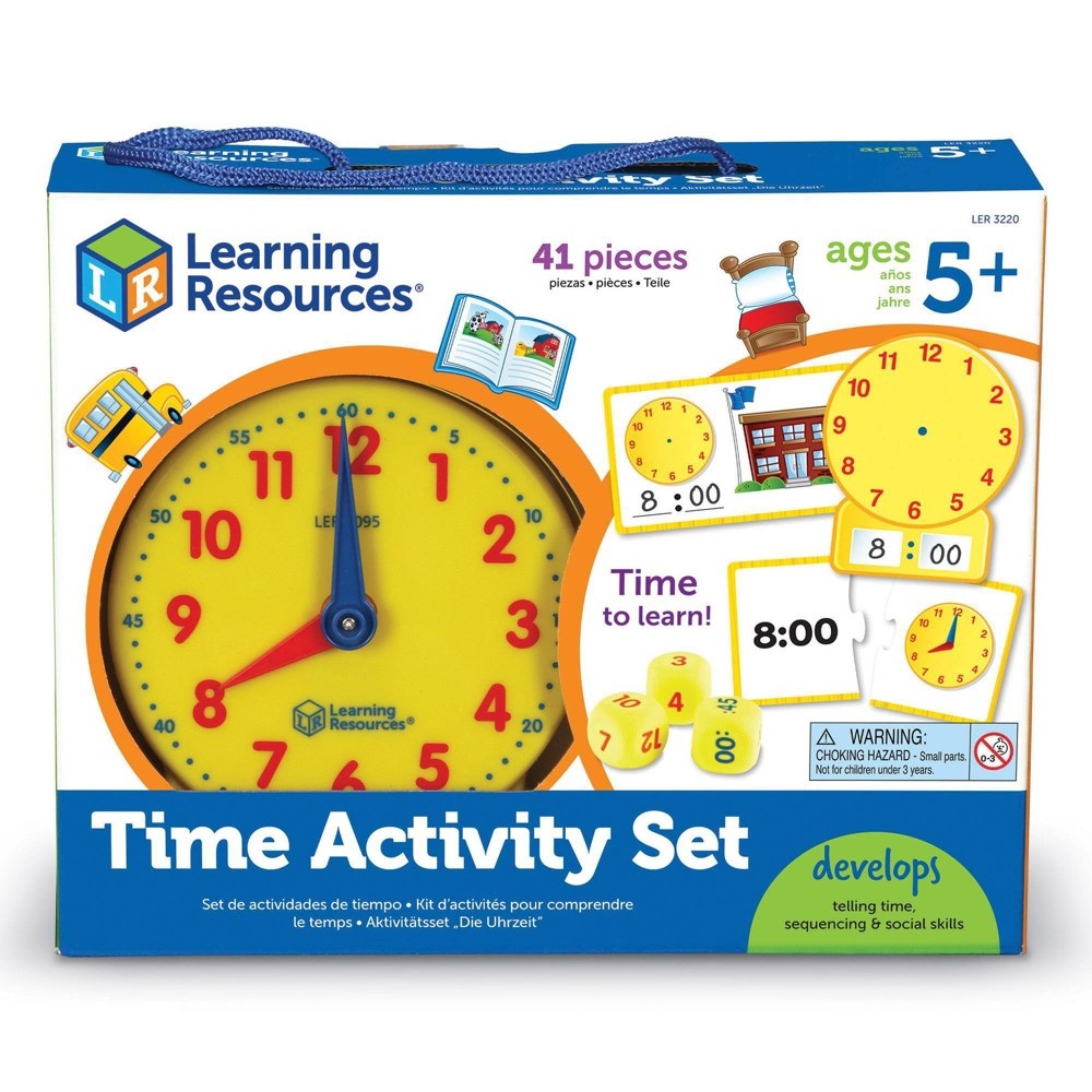 slide 3 of 4, Time Activity Set - Learning Resources, 41 ct