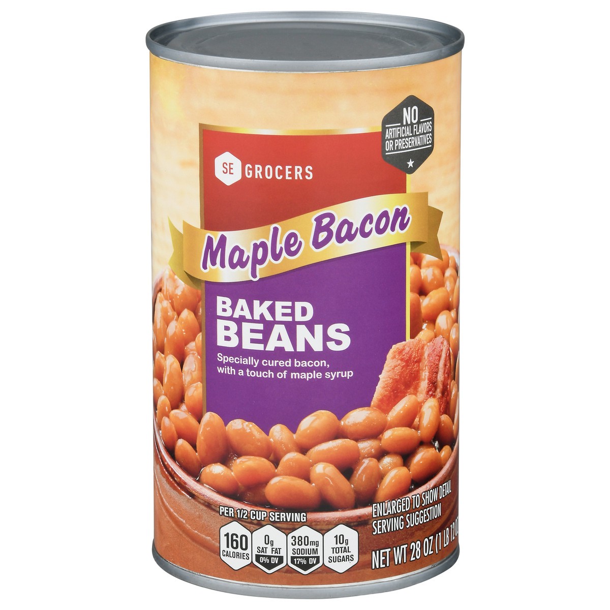 slide 1 of 13, SE Grocers Maple Baked Bean, 28 oz