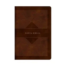 Broadman & Holman Rvr 1960 Biblia Letra Grande Tamaño Manual Edición Tierra Santa, Café Símil Piel Mass Market - (Leather Bound)