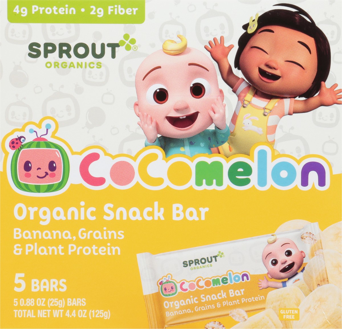 slide 2 of 12, Sprout Organics CoComelon Organic Snack Bar 5 - 0.88 oz Bars, 5 ct