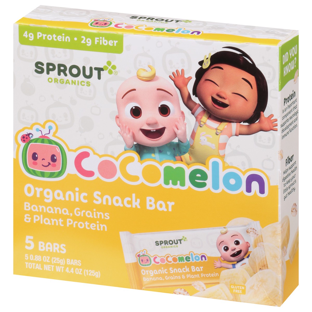 slide 5 of 12, Sprout Organics CoComelon Organic Snack Bar 5 - 0.88 oz Bars, 5 ct