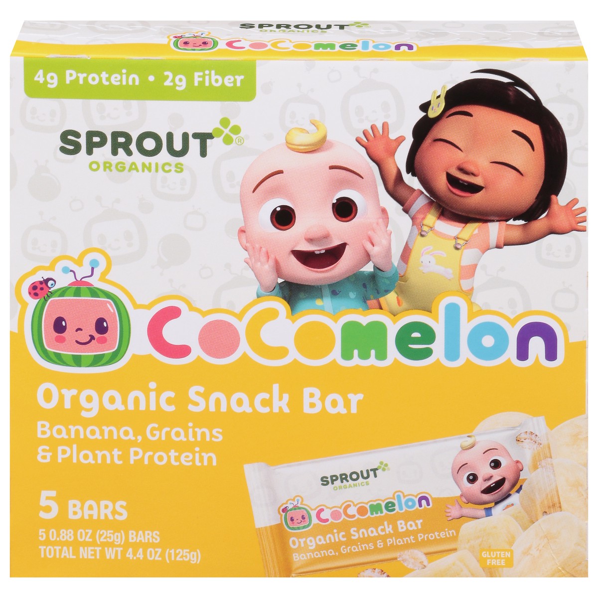 slide 1 of 12, Sprout Organics CoComelon Organic Snack Bar 5 - 0.88 oz Bars, 5 ct