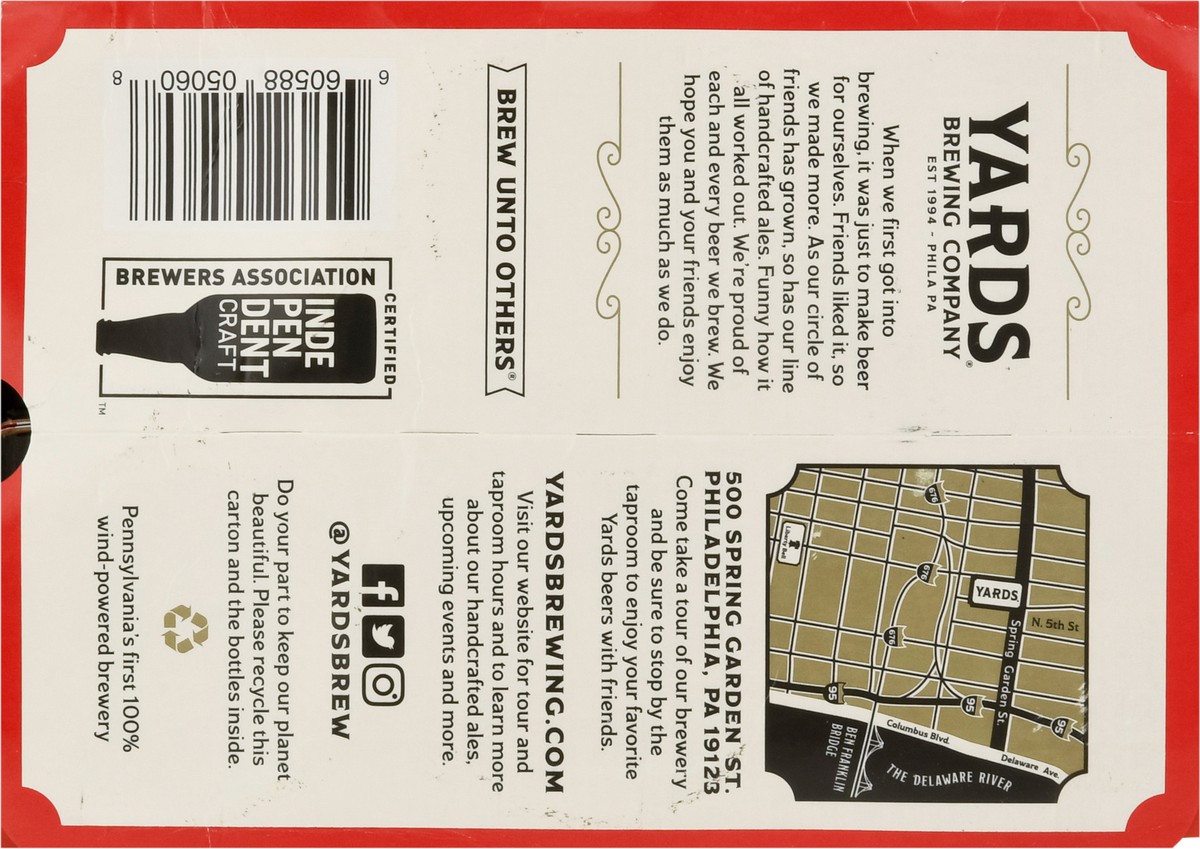 slide 5 of 9, Yards Our Signature IPA Beer 6 - 12 fl oz Bottles, 72 oz