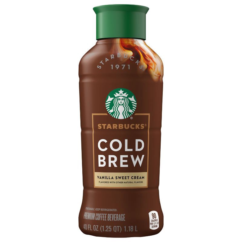 slide 1 of 6, Starbucks Discoveries Vanilla Sweet Cream Cold Brew Coffee - 40 fl oz, 40 fl oz