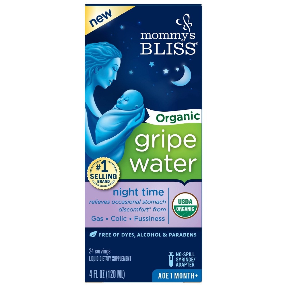 slide 2 of 8, Mommy's Bliss Organic Gripe Water for Night Time, 4 fl oz