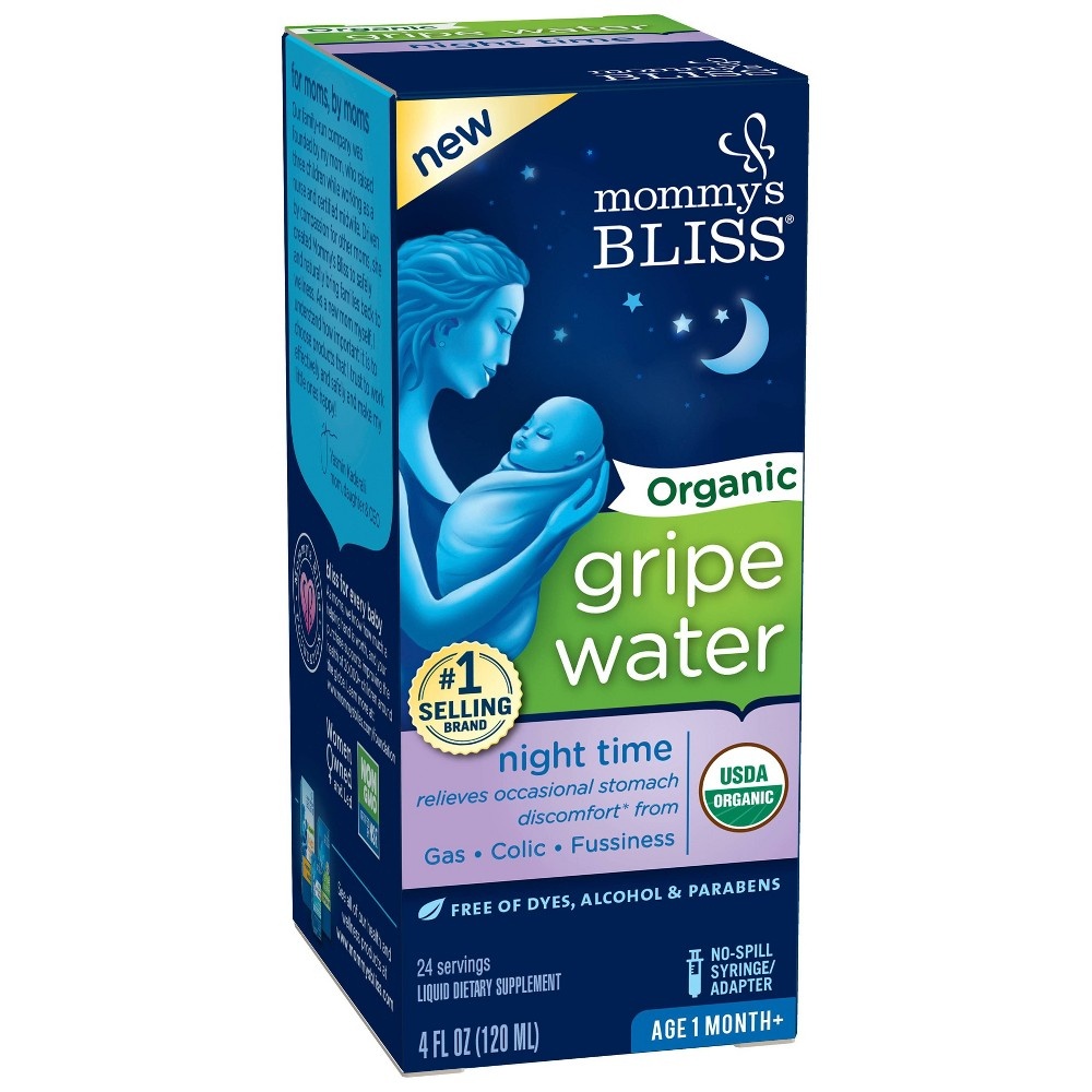 slide 4 of 8, Mommy's Bliss Organic Gripe Water for Night Time, 4 fl oz