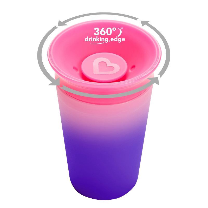 slide 2 of 7, Munchkin Miracle 360° Color Changing Sippy Cup - Pink - 9oz, 1 ct