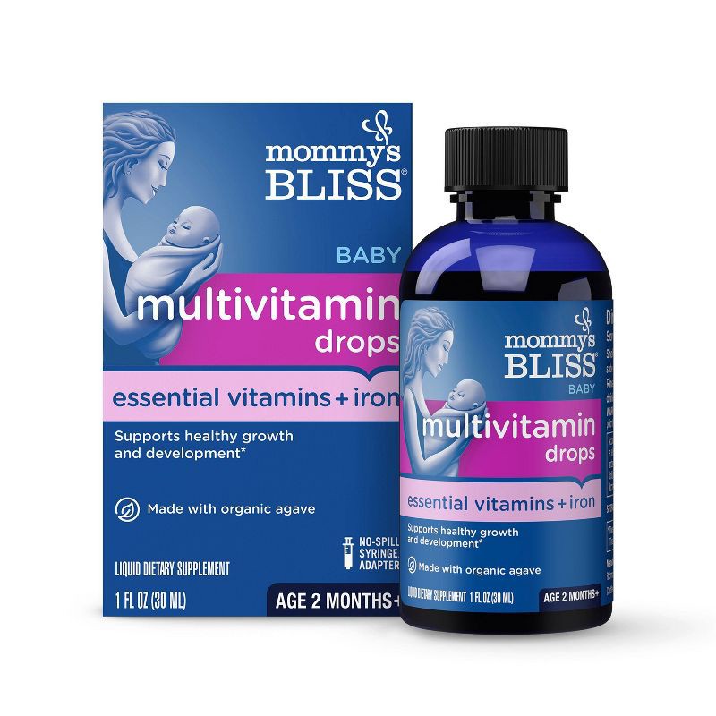 slide 1 of 10, Mommy's Bliss Baby Multivitamin + Iron - 1 fl oz, 1 fl oz