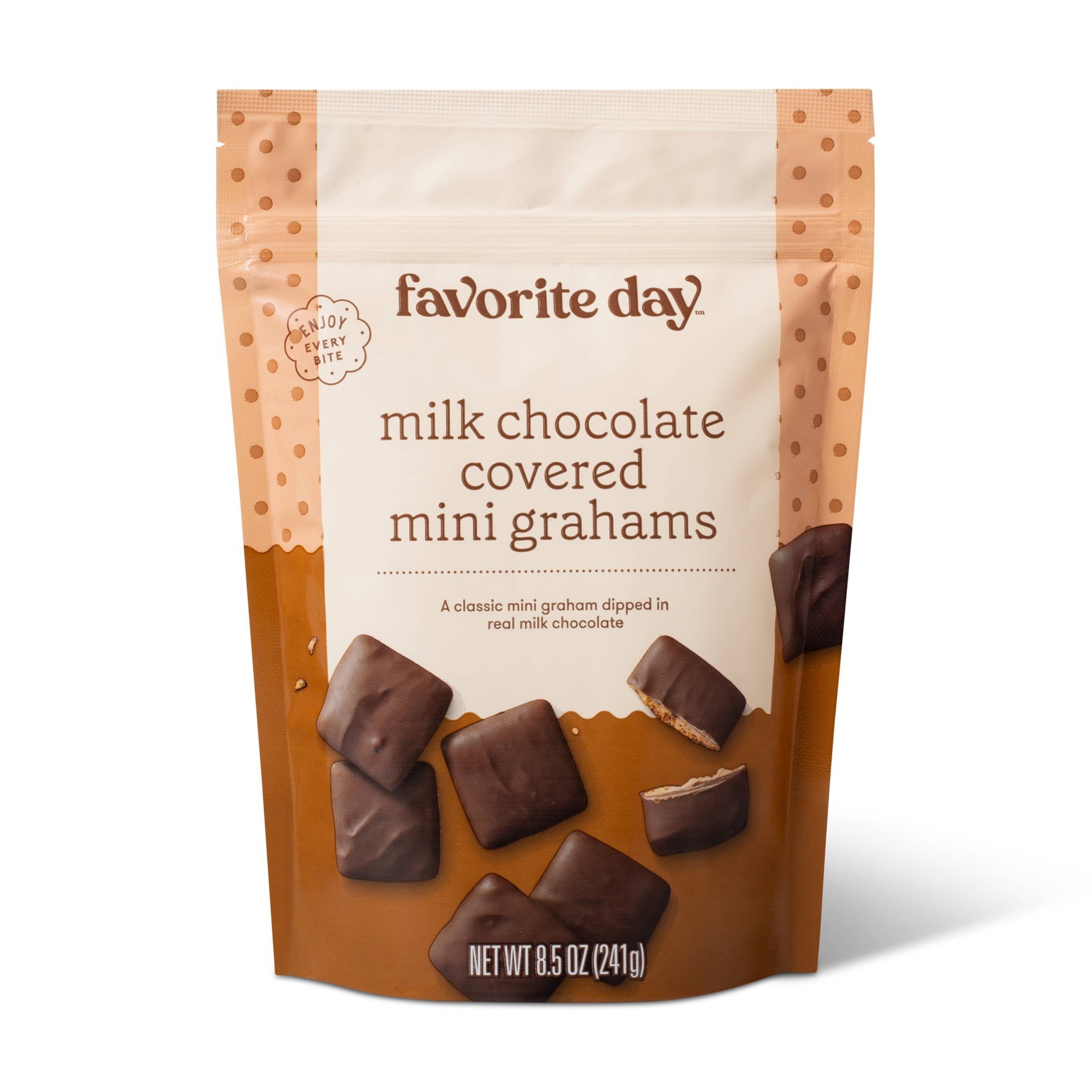 Milk Chocolate Covered Mini Grahams - 8.5oz - Favorite Day 8.5 Oz 