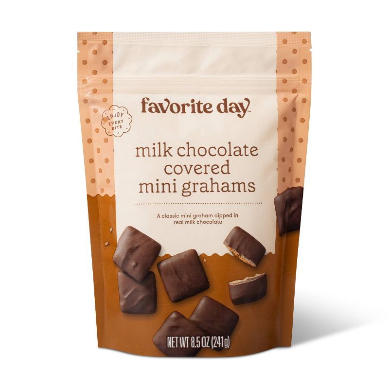 slide 1 of 3, Milk Chocolate Covered Mini Grahams - 8.5oz - Favorite Day™, 8.5 oz