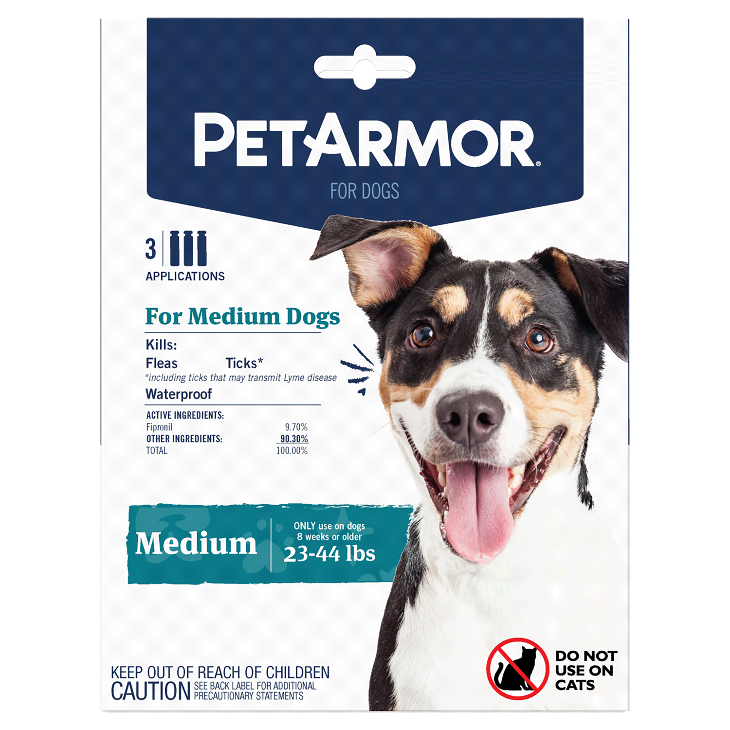 slide 1 of 4, Petarmor Md Dog 3Ct F&T So 23-44Lb, 3 ct